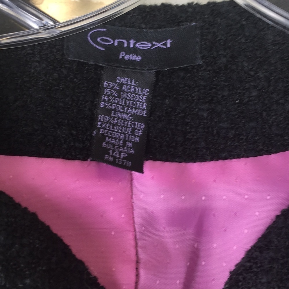 Context, Fully Lined, Jacket, Size 10p, Euc. - image 2